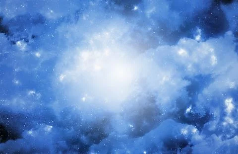 Space background with stardust and shining stars. Realistic cosmos and color  Stock Illustration
