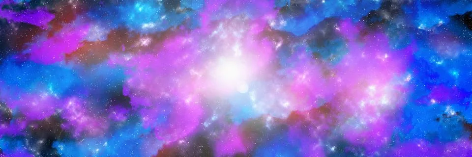 Space background with stardust and shining stars. Realistic cosmos and color  Stock Illustration