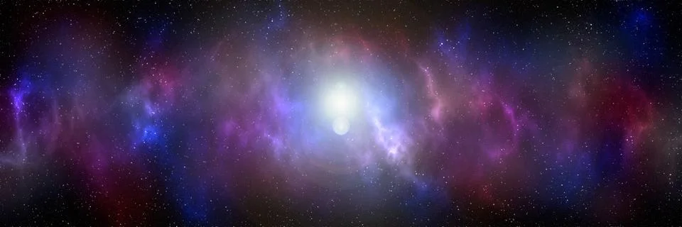 Space background with stardust and shining stars. Realistic cosmos and color  Stock Illustration