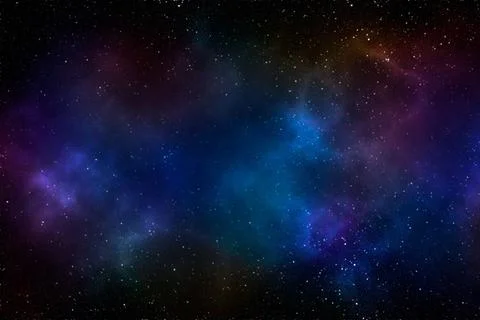 Space background with stardust and shining stars. Realistic cosmos and color  Stock Illustration