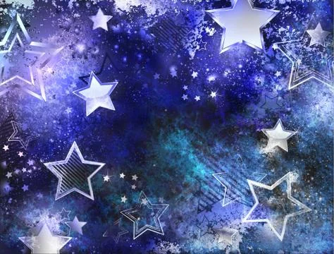 Space background with stars Stock Illustration