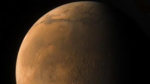 Space Background - Valles Marineris in Mars Stock Footage 170825001
