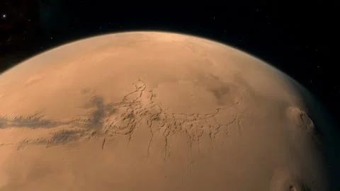 Space Background - Valles Marineris in Mars Stock Footage 172116651