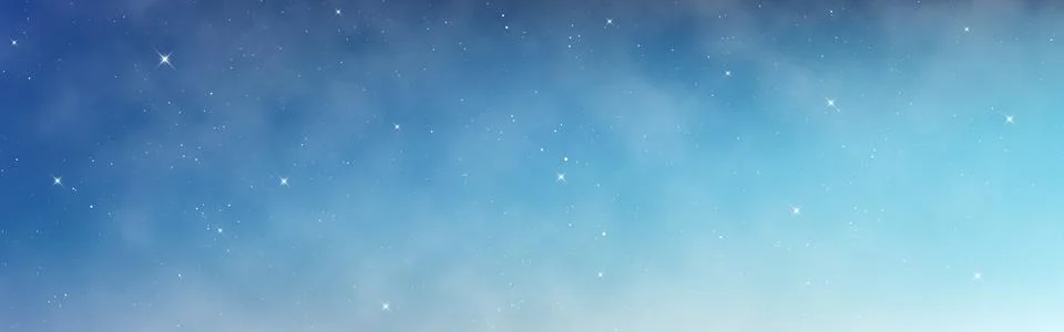 Space background wide. Light starry cosmos. Magic universe with stardust. Rea Stock Illustration