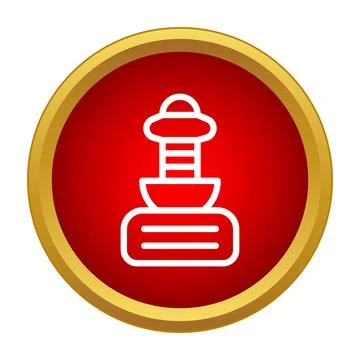 Space base icon with future technology concept Stock Illustration