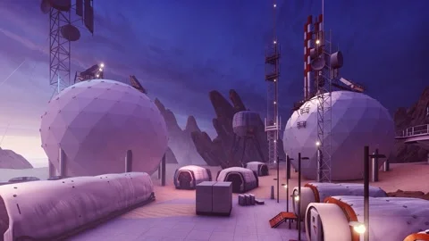 Space base infrastructure Video stock 245912957