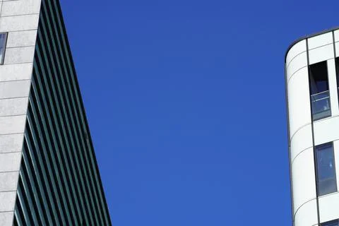 Space in between of two skyscrapers Stock Photos