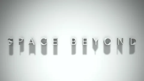 Space beyond 3D title animation white text on a white background Stock Footage 298900231