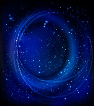 Space big black hole Stock Illustration