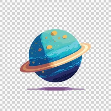 Space Black Circular Planetary Ring planet floating Stock-Illustration
