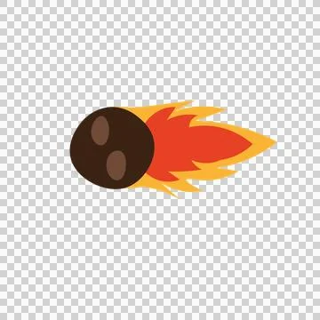 Space Black Silhouette Of A Comet With Trailing moving イラスト素材