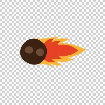 Space Black Silhouette Of A Comet With Trailing moving tail イラスト素材