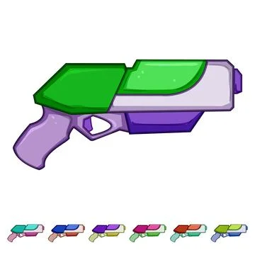 Space blaster gun cartoon vector graphic イラスト素材