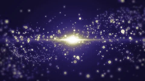 Space blue background with particles. Space azure dust with stars on black ba Video stock 82443608