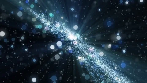 Space blue background with particles. Space azure dust with stars on black ba 스톡 동영상 82476537