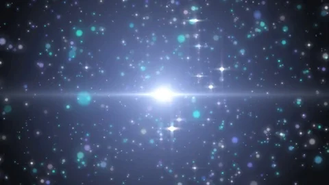 Space blue background with particles. Space azure dust with stars. Sunlight o 動画素材 82515317