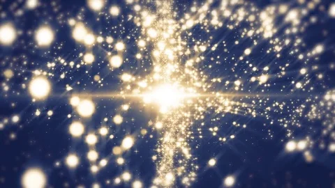 Space blue background with particles. Space azure dust with stars. Sunlight o Video stock 82589699