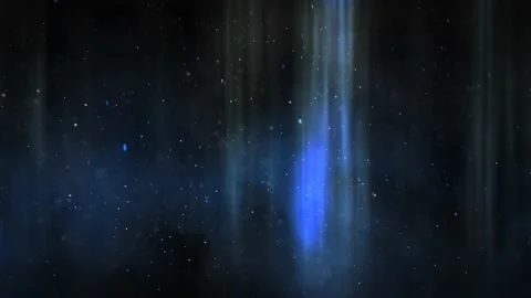 Space Blue Lights and Particles Atmosphere 4K Loop Stock Footage 225134766