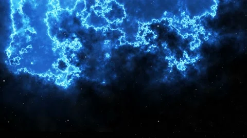 Space with blue nebula. Stock Footage 164137508