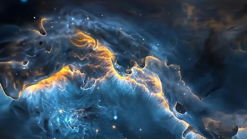 Space Blue Nebula Motion Video Stock Footage 293148480