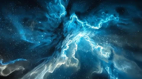 Space Blue Nebula Motion Video Stock Footage 293148769