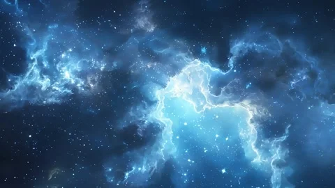 Space Blue Nebula Motion Video Stock Footage 293149631