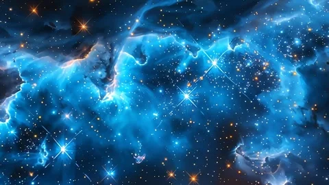 Space Blue Nebula Motion Video Stock Footage 293149932