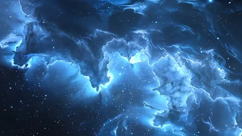Space Blue Nebula Motion Video Stock Footage 293149933