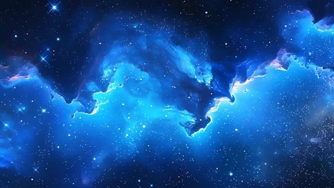 Space Blue Nebula Motion Video Stock Footage 293150125