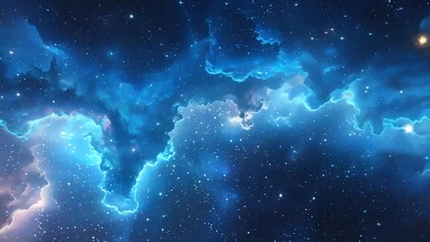 Space Blue Nebula Motion Video Stock Footage 293150840