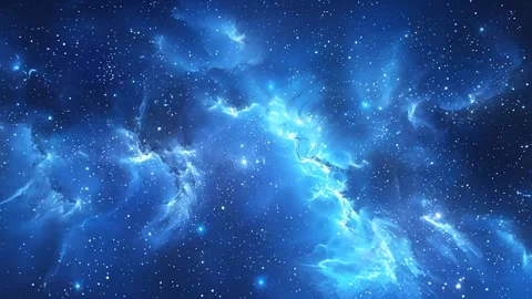 Space Blue Nebula Motion Video Stock Footage 293150871