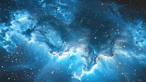 Space Blue Nebula Motion Video Video stock 293151143
