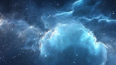 Space Blue Nebula Motion Video Stock Footage 293151220