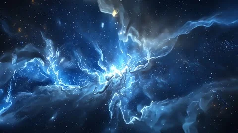 Space Blue Nebula Motion Video Stock Footage 293151235