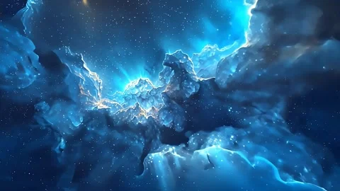 Space Blue Nebula Motion Video Stock Footage 293151241
