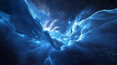 Space Blue Nebula Motion Video Stock Footage 293151253
