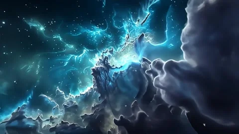 Space Blue Nebula Motion Video Stock Footage 293157384