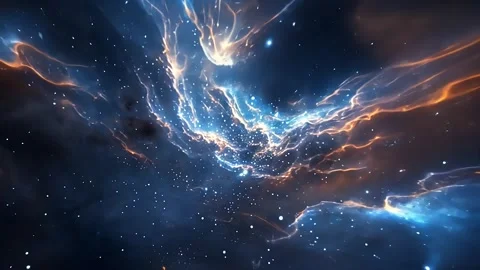 Space Blue Nebula Motion Video Stock Footage 293157419