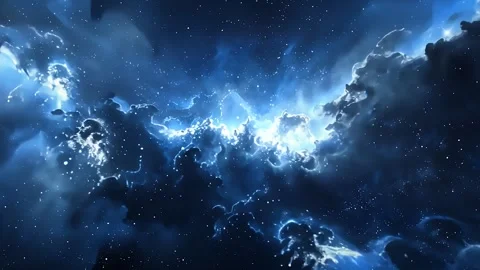 Space Blue Nebula Motion Video Stock Footage 293157665