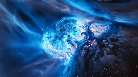 Space Blue Nebula Motion Video Video stock 293157667
