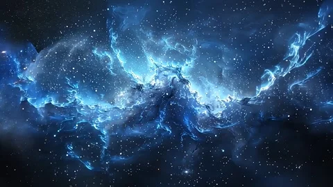 Space Blue Nebula Motion Video Stock Footage 293157823