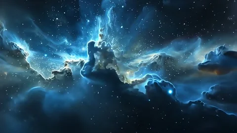 Space Blue Nebula Motion Video Stock Footage 293157825