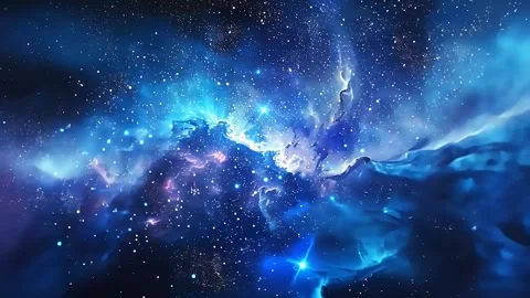 Space Blue Nebula Motion Video Stock Footage 293157830