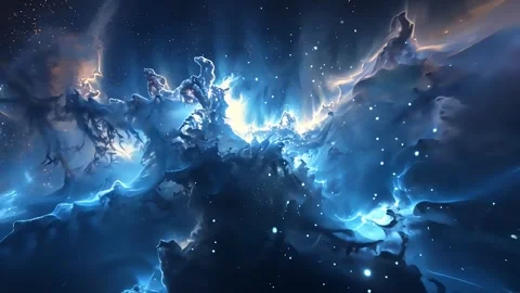 Space Blue Nebula Motion Video Stock Footage 293157963