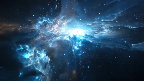 Space Blue Nebula Motion Video Stock Footage 293158042