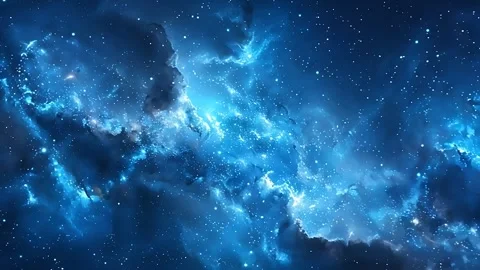 Space Blue Nebula Motion Video Stock Footage 293158110