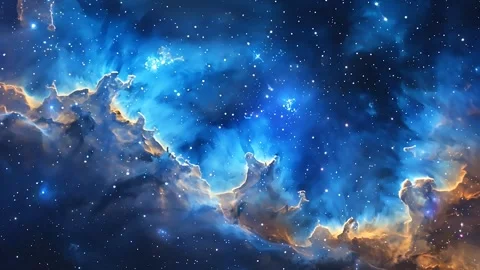 Space Blue Nebula Motion Video Stock Footage 293158116