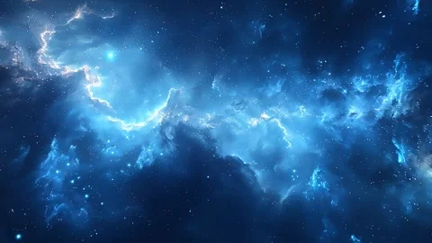 Space Blue Nebula Motion Video Stock Footage 293158135