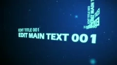 Space Blue Text Sequence Stock After Effects