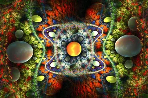 Space with blurs Stock Illustration